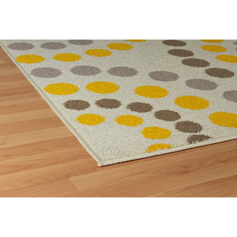 Wrought Studio Truett Power Loom Cream/Yellow/Gray/Brown Rug & Reviews
